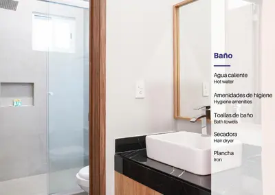Un baño de Sierra Apartments- Estudios Oaxtepec