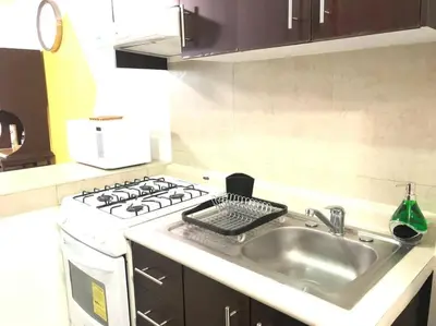 Una cocina o zona de cocina en Tu refugio en CDMX cerca del Foro Sol y del AICM