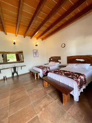 Cama o camas de una habitación en Palacio Del Cobre