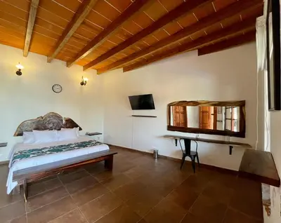 Cama o camas de una habitación en Palacio Del Cobre