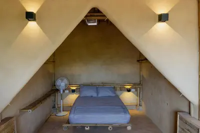 Cama o camas de una habitación en Bambú Corner - Casa Consciente
