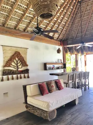 Zona de estar de Oceanfront Casa Rhino