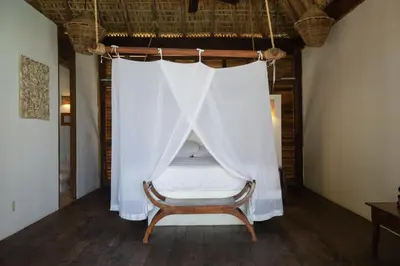 Cama o camas de una habitación en Oceanfront Casa Rhino