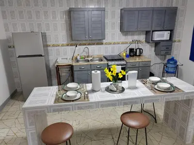 Una cocina o zona de cocina en Departamento amplio con hermosa vista