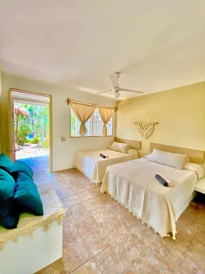 Cama o camas de una habitación en El Eden Escondido