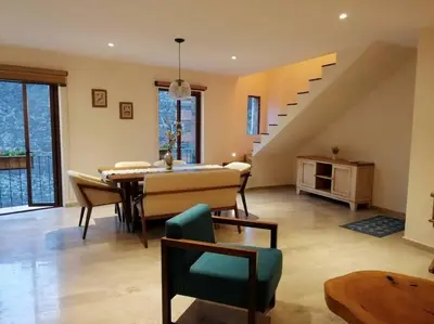 Zona de estar de Departamento Lux En Val’Quirico Loft Frontana