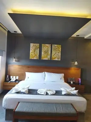 Cama o camas de una habitación en HOTEL M ELITE BLACK