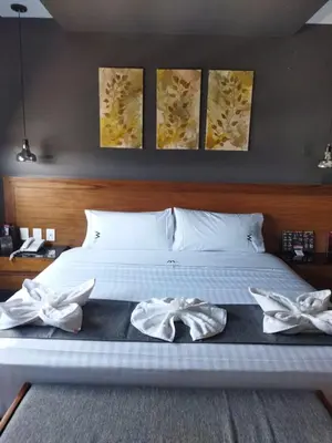 Cama o camas de una habitación en HOTEL M ELITE BLACK