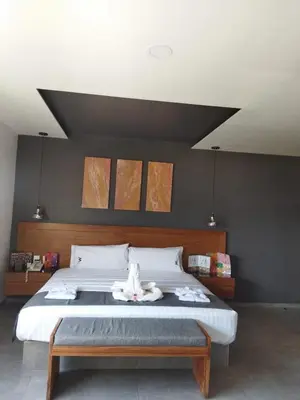Cama o camas de una habitación en HOTEL M ELITE BLACK