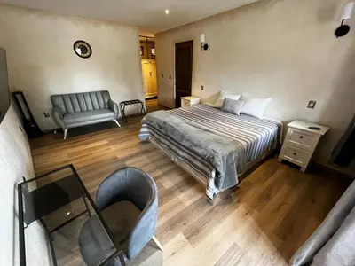 Cama o camas de una habitación en Val'quirico Auguri Zócalo I, Depto 5 Camas