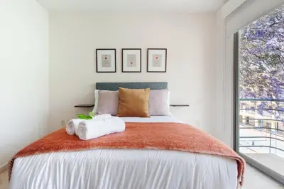 Cama o camas de una habitación en Urban Classic CDMX 2BD 4PAX// Céntrico con balcón