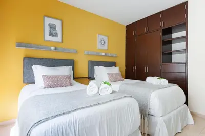 Cama o camas de una habitación en Urban Classic CDMX 2BD 4PAX// Céntrico con balcón