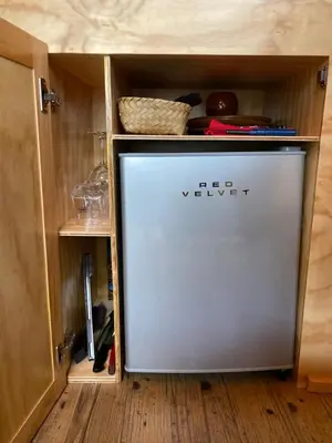Una cocina o zona de cocina en Cabaña en el bosque