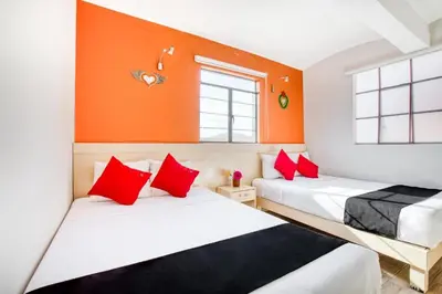 Cama o camas de una habitación en Hotel El Andariego