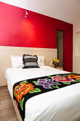 Cama o camas de una habitación en Hotel El Andariego